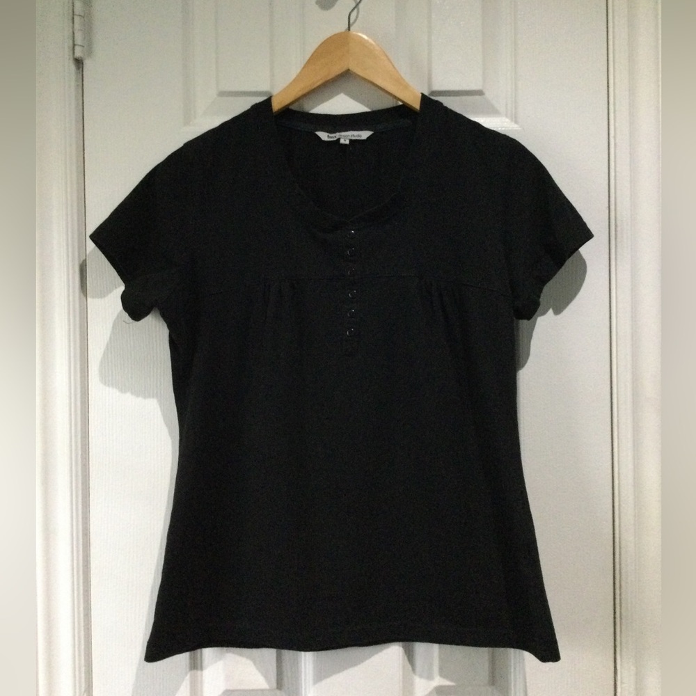 FMX Design Women’s Black Short-Sleeve Henley Tee